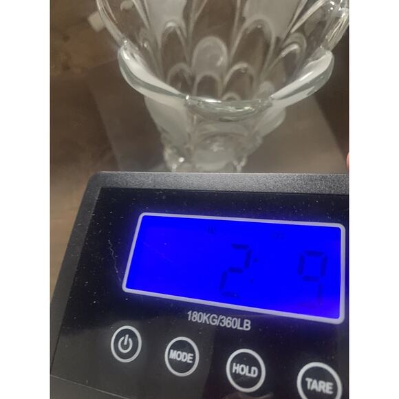 Toscana Bohemia Crystal Vase Layered Flower Petal Design Frosted Accents - Picture 12 of 12